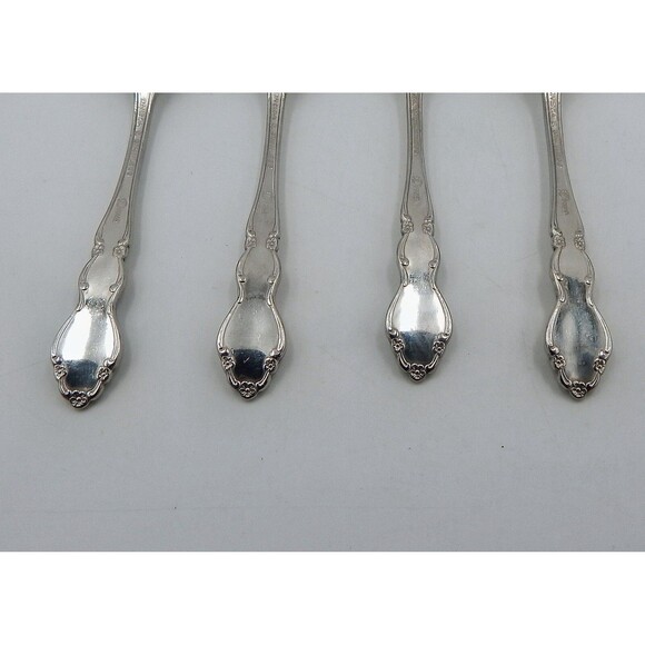 Oneida DOVER Teaspoons Heirloom Cube Stainless Flatware Glossy 6 Inch Set 4 - Picture 5 of 10